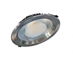 Downlight LED Redondo Cromado COB 30W, corte 200mm